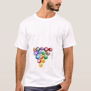 Grappige Pool Art voor mannen Vrouwen Biljart Spel T-shirt