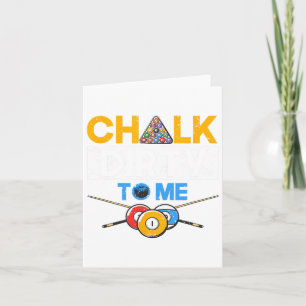 Grappige Pool Player 8-ball Billard Lover Chalk Di Kaart