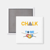 Grappige Pool Player 8-ball Billard Lover Chalk Di Magneet (Voorkant / Achterkant)