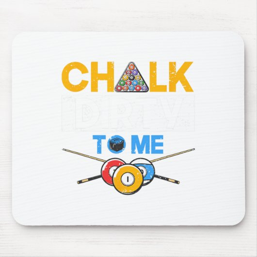 Grappige Pool Player 8-ball Billard Lover Chalk Di Muismat (Voorkant)