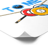 Grappige Pool Player 8-ball Billard Lover Chalk Di Poster (Hoek)