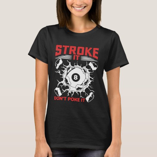 Grappige Pool Player Gift I Billard 8-Ball Pullove T-shirt (Voorkant)