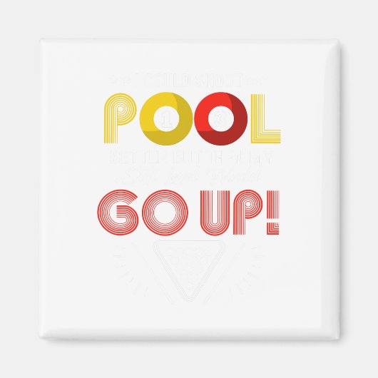 Grappige pool speler biljart magneet (Voorkant)