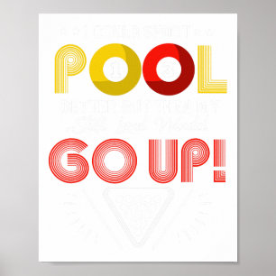 Grappige pool speler biljart poster
