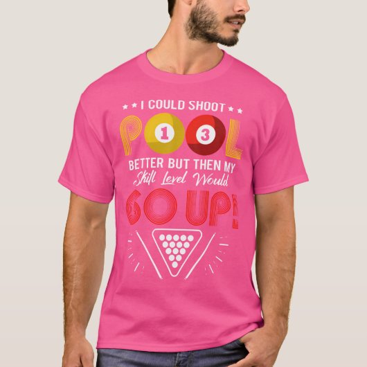 Grappige pool speler biljart t-shirt (Voorkant)
