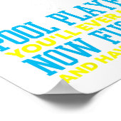 Grappige pool speler en biljart poster (Hoek)