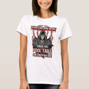 Grappige Pool Speler Grim Reaper T-shirt