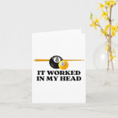 Grappige Pool Stick Pool biljart Kaart (Gele Bloem)