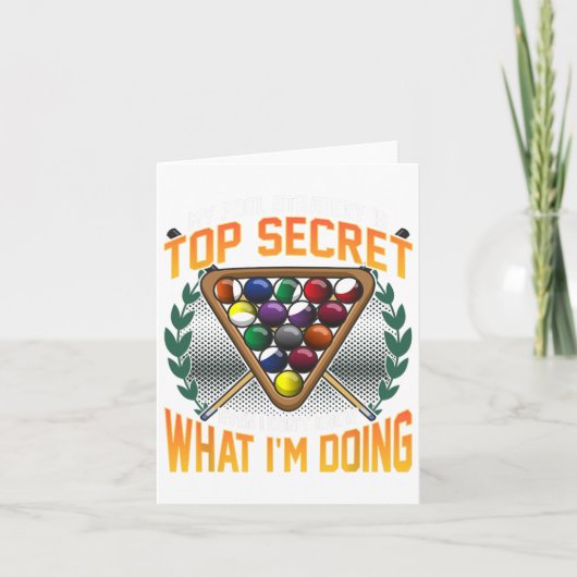 Grappige pool strategie grap weet niet wat ik doe kaart (Voorkant)