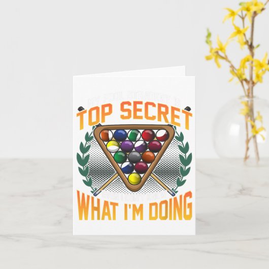 Grappige pool strategie grap weet niet wat ik doe  kaart (Gele Bloem)