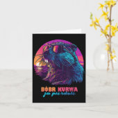 Grappige Poolse bever meme - Bob Bober Kurwa Ja Pi Kaart (Gele Bloem)