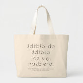 Grappige Poolse Typografie Grote Tote Bag (Voorkant)