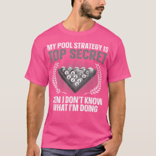 Grappige Poolspeler 8 Ball Biljartliefhebber T-shirt