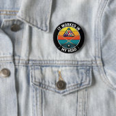 Grappige Poolspeler Het Werd in Mijn Hoofd Biljart Ronde Button 5,7 Cm (In situ)
