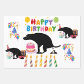 Grappige Pooping Dog Verjaardag Inpakpapier Vel (Voorkant)