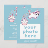 Grappige Pooping Eenhoorn Foto Verjaardag Uitnodig Kaart (Voorkant / Achterkant)