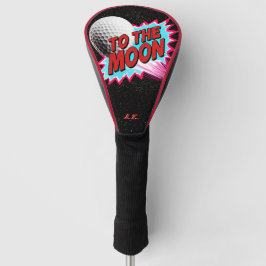 Grappige Pop Art "Naar de Maan" Golf Grafisch Krac Golfheadcover