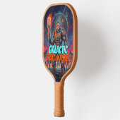 Grappige Pop Art Sci-Fi Galactische Barbecue Grill Pickleball Paddle (Links)