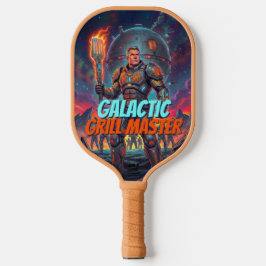 Grappige Pop Art Sci-Fi Galactische Barbecue Grill Pickleball Paddle