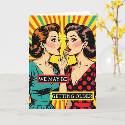 Grappige Pop Art verjaardag voor vriend Kaart (Gele Bloem)