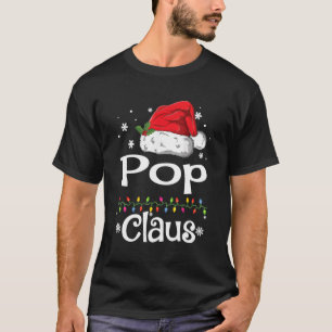 Grappige Pop Claus Kerst Shirt Pyjama Santa Hat