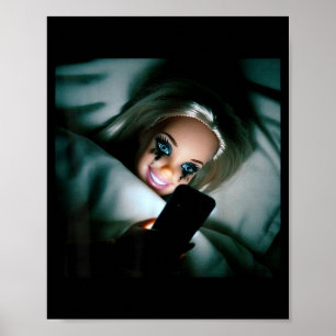 Grappige pop huilend gezichts-meme scrollende sarc poster