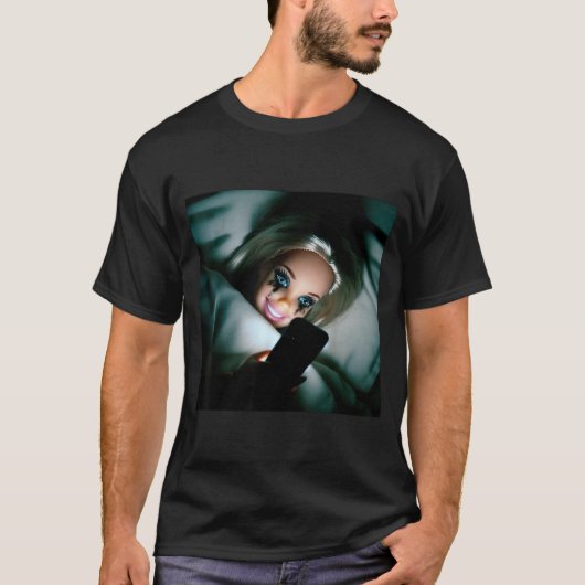 Grappige pop huilend gezichts-meme scrollende sarc t-shirt (Voorkant)