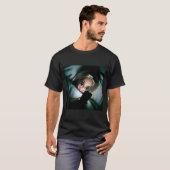Grappige pop huilend gezichts-meme scrollende sarc t-shirt (Voorkant volledig)