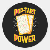 Grappige Pop Tart Power Ronde Sticker (Voorkant)