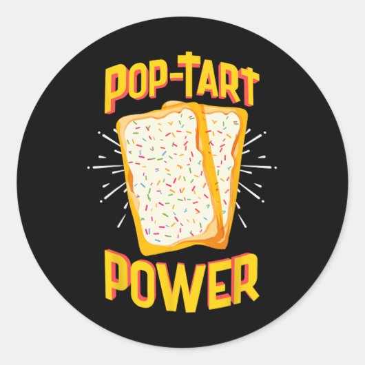 Grappige Pop Tart Power Ronde Sticker (Voorkant)