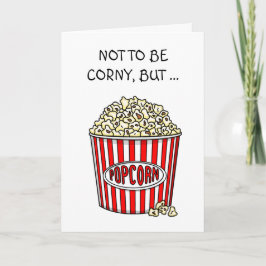 Grappige Popcorn Grap | Flirterige Koppel's Kaart