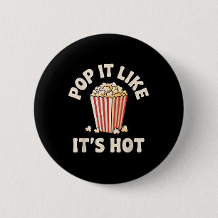 Grappige popcorn kunst voor mannen vrouwen Kinder Ronde Button 5,7 Cm