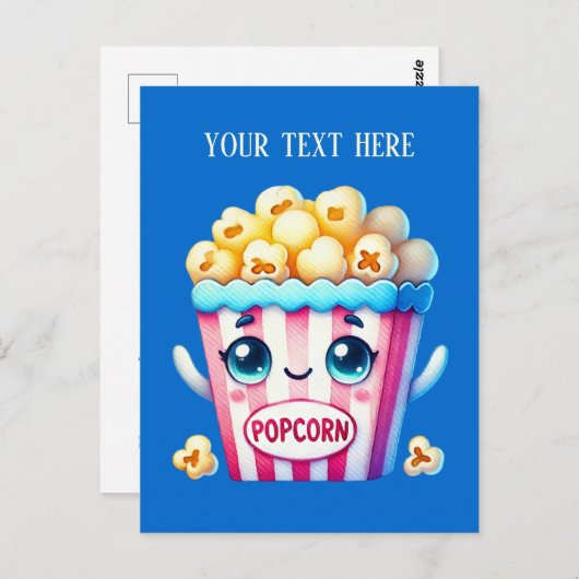 Grappige Popcorn Lovers tekst toevoegen Briefkaart (Voorkant / Achterkant)