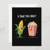 Grappige Popcorn Schattige Kawaii Style Popped Pop Feestdagenkaart (Voorkant / Achterkant)