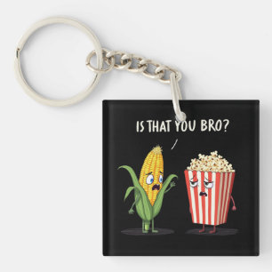 Grappige Popcorn Schattige Kawaii Style Popped Pop Sleutelhanger