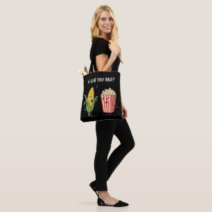 Grappige Popcorn Schattige Kawaii Style Popped Pop Tote Bag