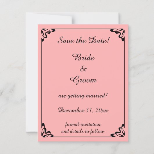 Grappige Popcorn Vraag, Cute Retro Bewaar de Datum Kaart (Achterkant)