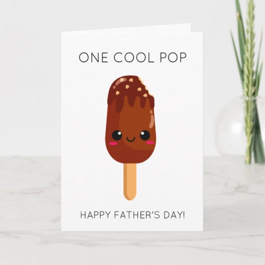 Grappige Popsicle Cool Pop Vaderdag Kaart (Voorkant)