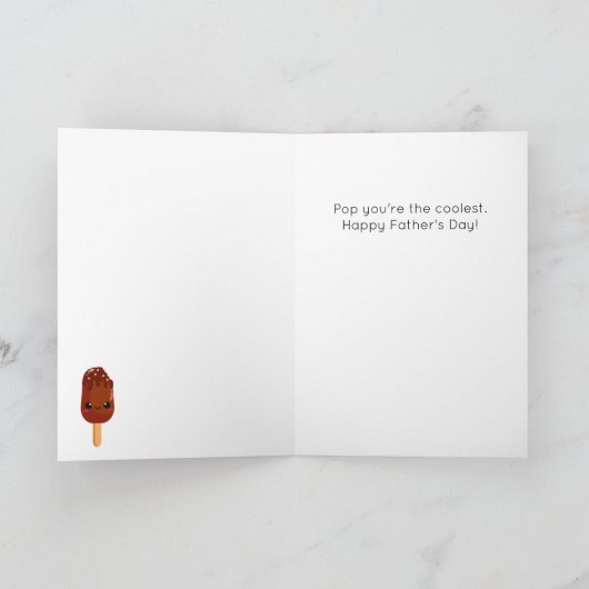 Grappige Popsicle Cool Pop Vaderdag Kaart (Binnen)
