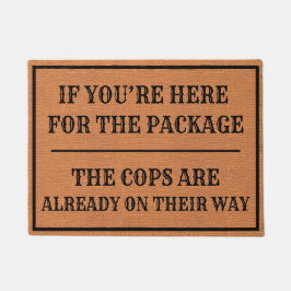 Grappige Porch Pirate Waarschuwing Rustiek Bruin M Deurmat