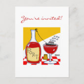 Grappige Port Wine Tasting Party Bon Voyage Uitnod Uitnodiging Briefkaart (Voorkant)