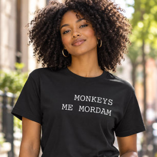Grappige Portugese Apen Bijten Me T-shirt