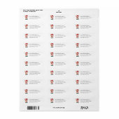 Grappige Portugese Podengo Kersthond Retouradres Etiket (Full Sheet)