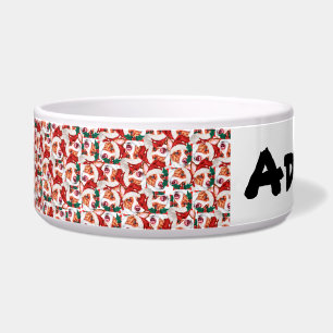 Grappige Portugese Podengo naam kerst patroon Voerbakje