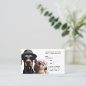 Grappige Posh Dog Grooming Afspraak Herinnering Ka Visitekaartje (Staand voorkant)