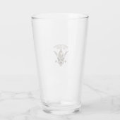 Grappige Possum Jezus Vintage Gravure Shirt Ontwer Glas (Achterkant)