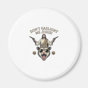 Grappige Possum Jezus Vintage Gravure Shirt Ontwer Magneet
