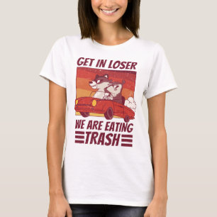 Grappige Possum wasbeer eten prullenbak T-shirt