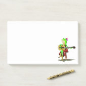Grappige Post-it® Notities met Kikker die Gitaar S Notes (Op bureau)