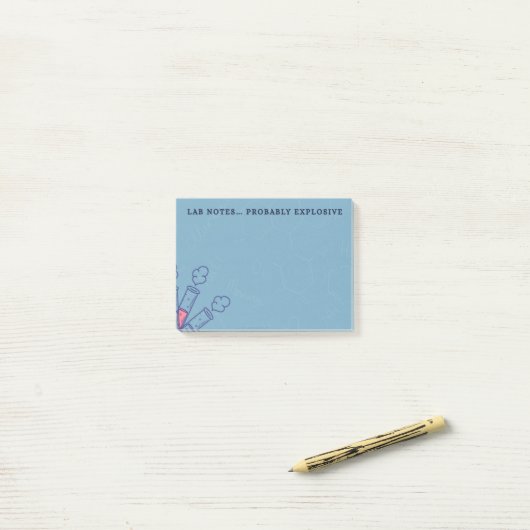 Grappige Post-Its voor scheikundelaboratorium Post-it® Notes (Op bureau)